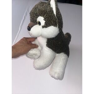 Bear Factory 2001 Plush Pup Dog Wolf Husky Grey Stuffed Animal Toy Realistic 13"